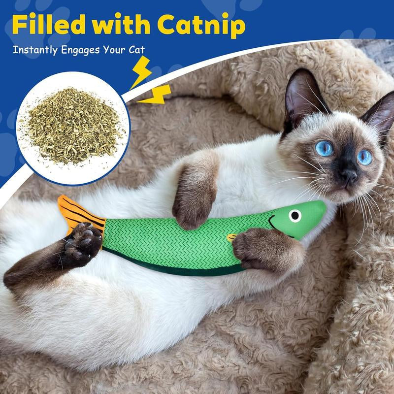 Ultimate Pet Bed & Play Mat: Cozy Comfort with Fun Toy Fish for Cats & Dogs
