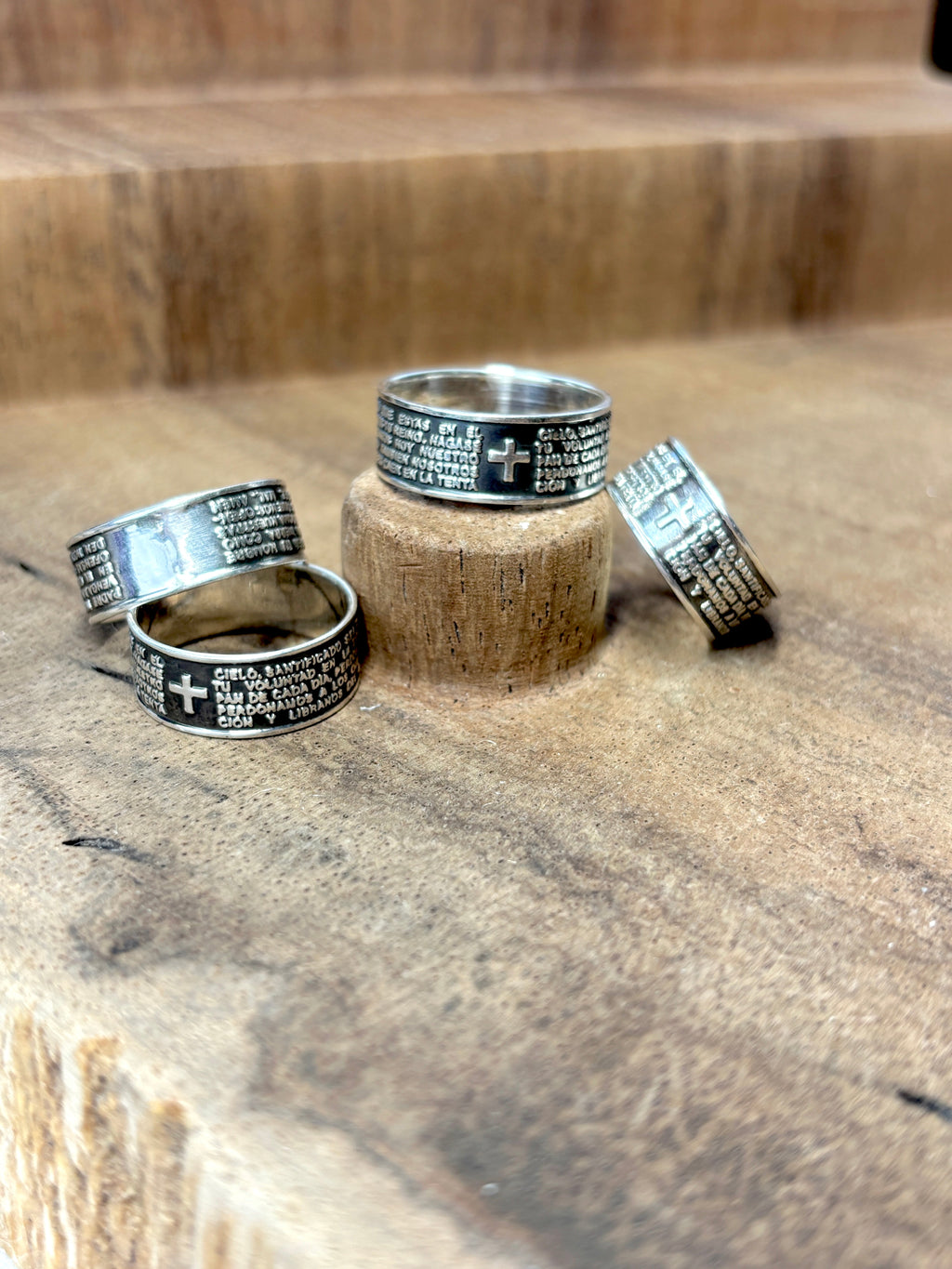 Sterling silver Lord’s Prayer | Anillos de plata 925 del padre nuestro | Silver 925 thumb ring