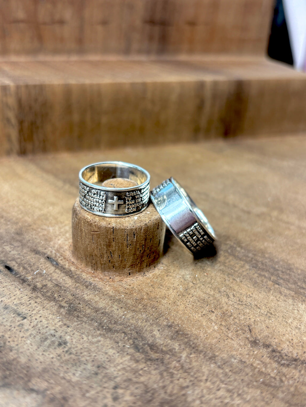 Sterling silver Lord’s Prayer | Anillos de plata 925 del padre nuestro | Silver 925 thumb ring