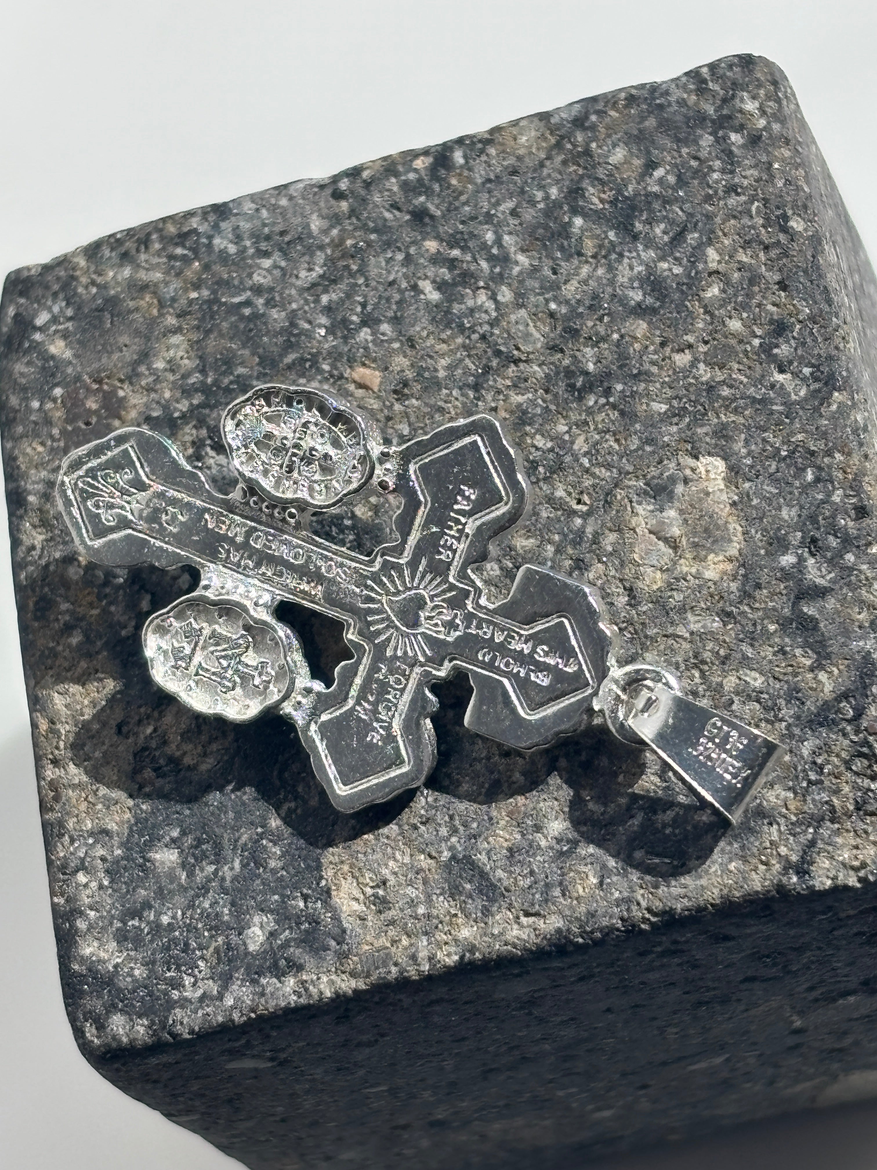 Sterling Silver Pardon Cross Pendant | Powerful Protection charm | Cruz Del perdón plata 925