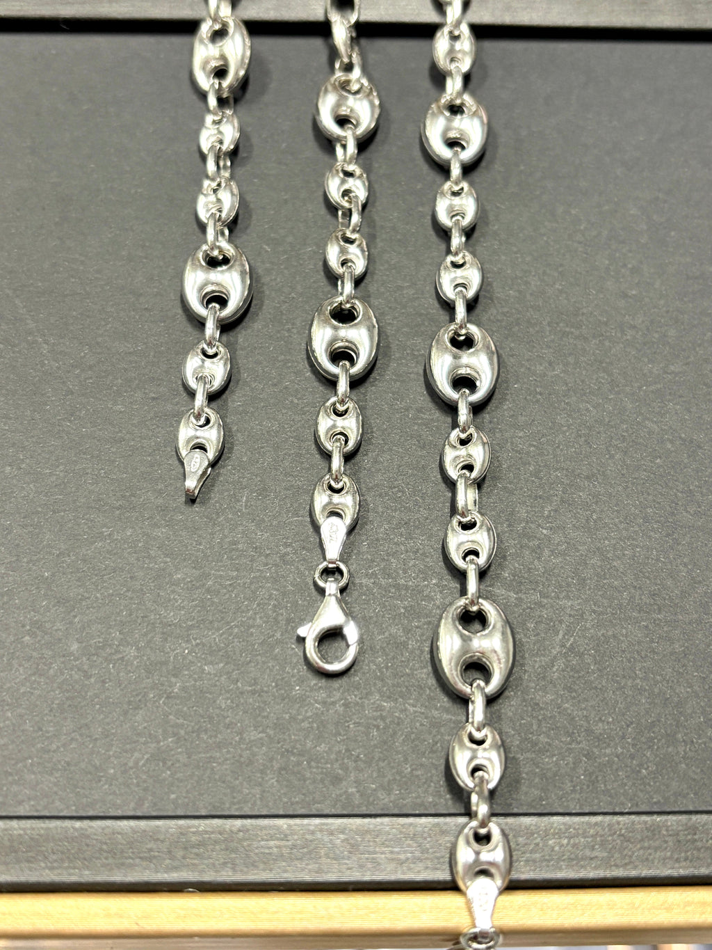 Sterling silver chain bracelet, silver 925 jewelry | Pulseras de plata .925
